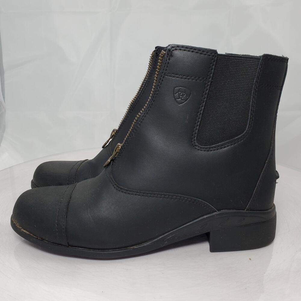 Ariat Wiggle Room Chelsea Riding Boots Unisex Kids 4 Black Leather Zip 10015198